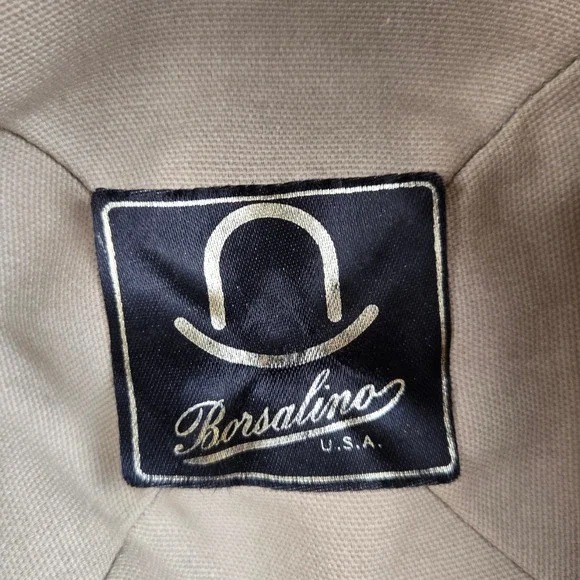 70s Vintage Brown Tweed Borsalino USA Union Made Casual Fedora Safari Wool Hat